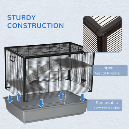 Cage à hamster à 3 niveaux pour petits animaux