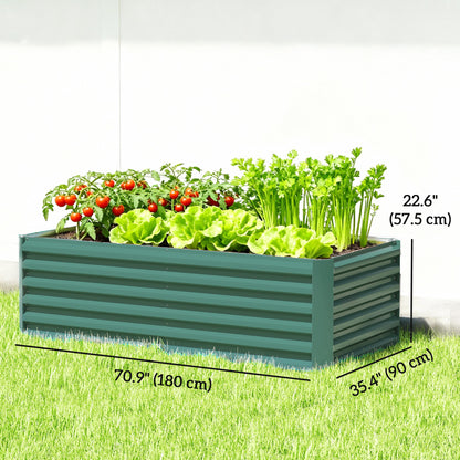 Bac de jardinage surélevé galvanisé 182 × 91 cm