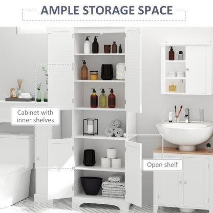 Meuble de rangement haut étroit pour salle de bains
