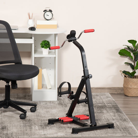 Pédalier d'exercice réglable avec écran LCD et rouleau de massage