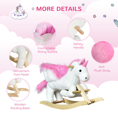 Cheval à bascule pour bébé avec sons musicaux