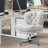 Chaise de bureau sans accoudoirs siège large rembourré