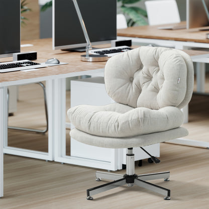 Chaise de bureau sans accoudoirs siège large rembourré