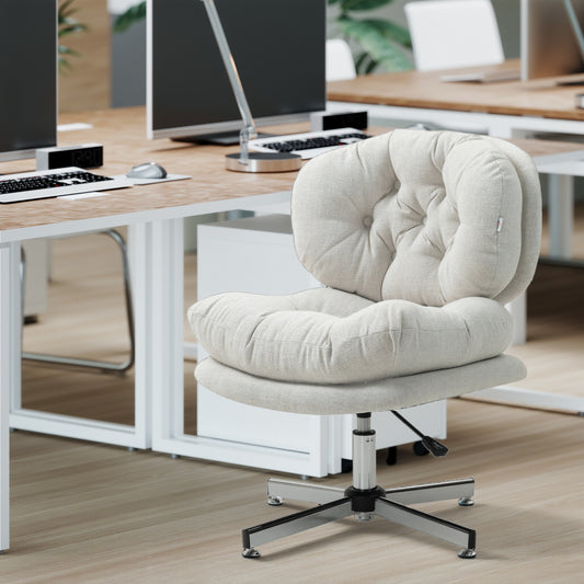 Chaise de bureau sans accoudoirs siège large rembourré