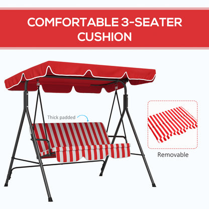 Balancelle de patio 3 places avec auvent ajustable