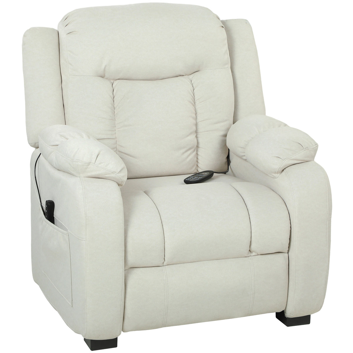 Fauteuil inclinable de massage motorisé en velours