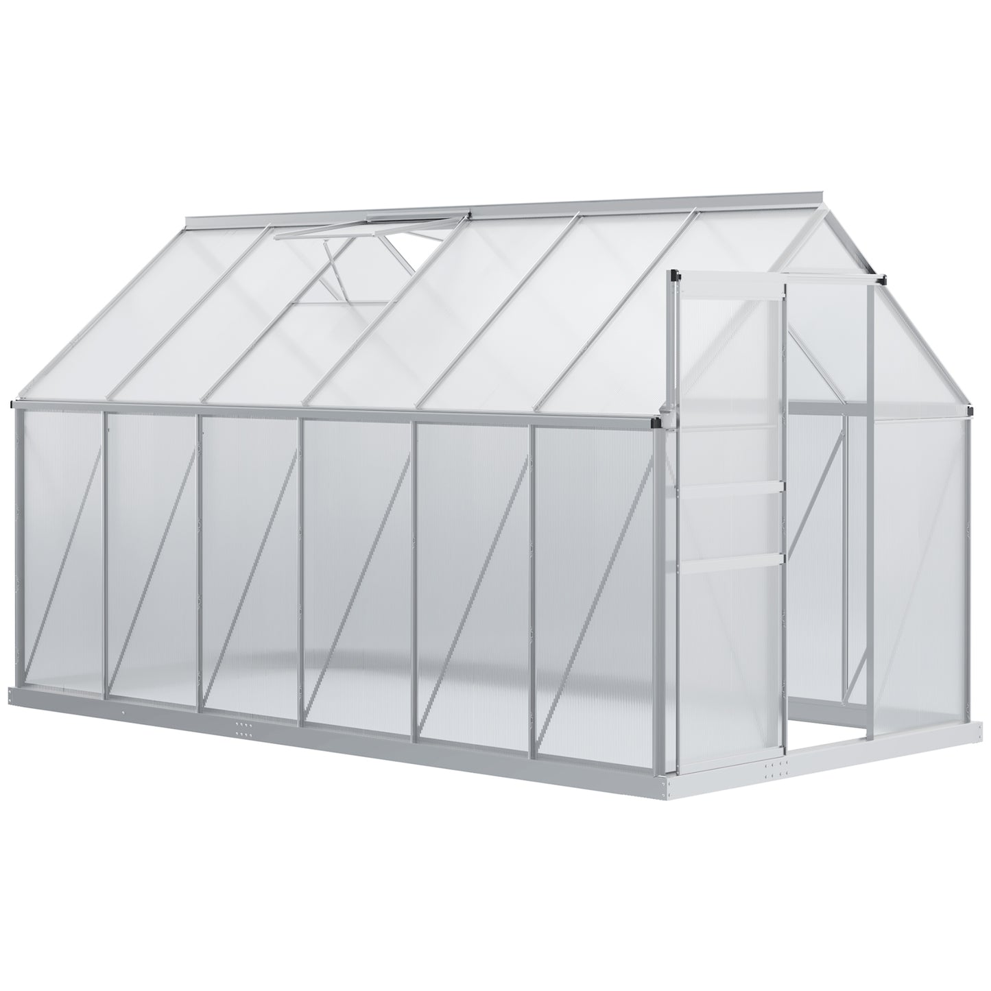 Serre de jardin polycarbonate 183 x 366 x 198 cm