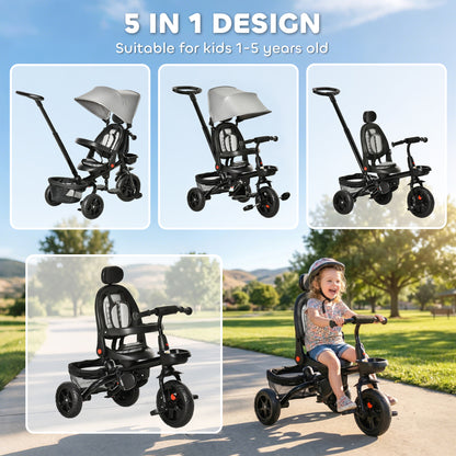 Tricycle évolutif 5-en-1 pour tout-petits