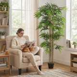 Arbre de bambou artificiel à huit troncs