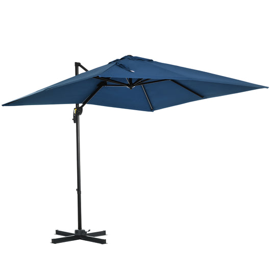 Parasol déporté carré 245x245 cm avec rotation 360° - Aosom