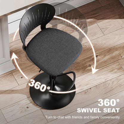 Tabourets de bar pivotants réglables avec repose-pieds