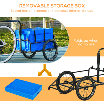 Remorque de vélo en acier pour chargement pliable
