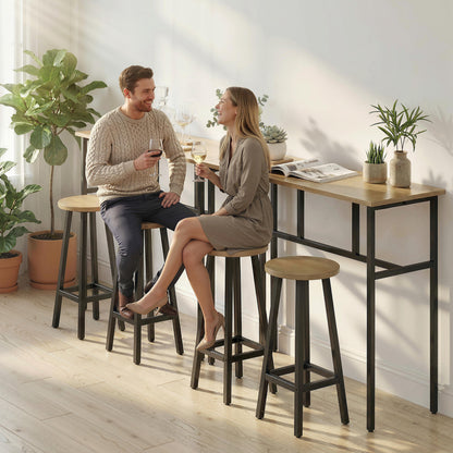 Ensemble bar 6 pièces avec 2 tables et 4 tabourets