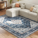 Tapis de zone vintage lavable antidérapant 6x9