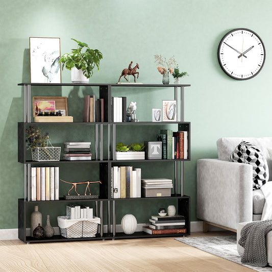 Bibliothèque géométrique à 5 tablettes style S