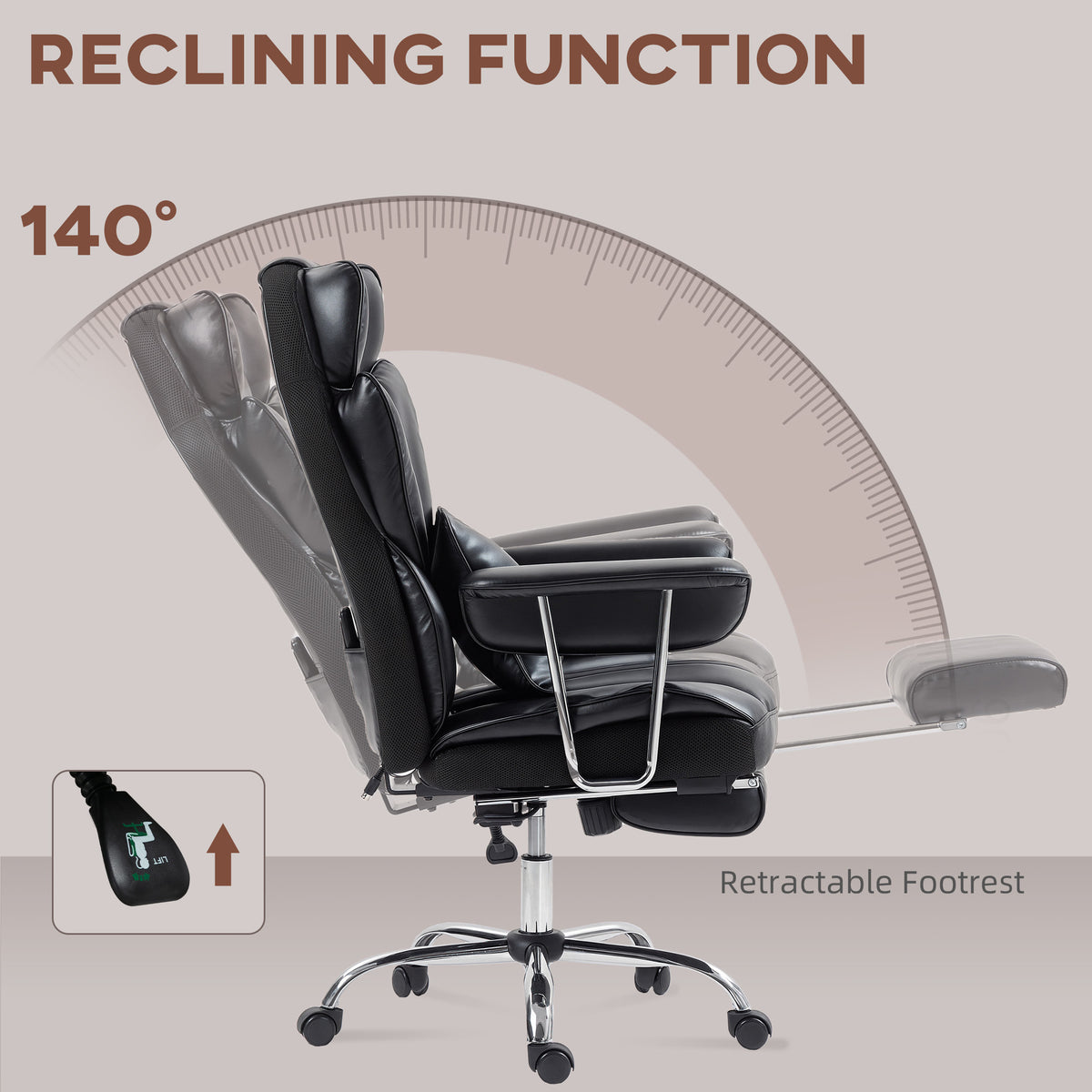Chaise de bureau ergonomique de massage robuste