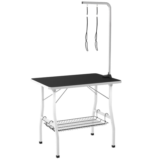 Table de Toilettage Aosom pour Chiens avec Bras Ajustable 89x61 cm