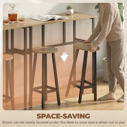 Ensemble bar 6 pièces avec 2 tables et 4 tabourets