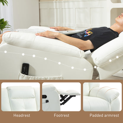 Fauteuil inclinable de massage vibrant en similicuir