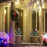 Sapins de Noël artificiels pré-éclairés 60 cm — lot de 2