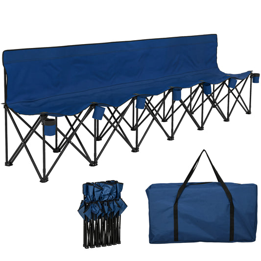 Chaise pliante 6 places avec porte-gobelets et étui