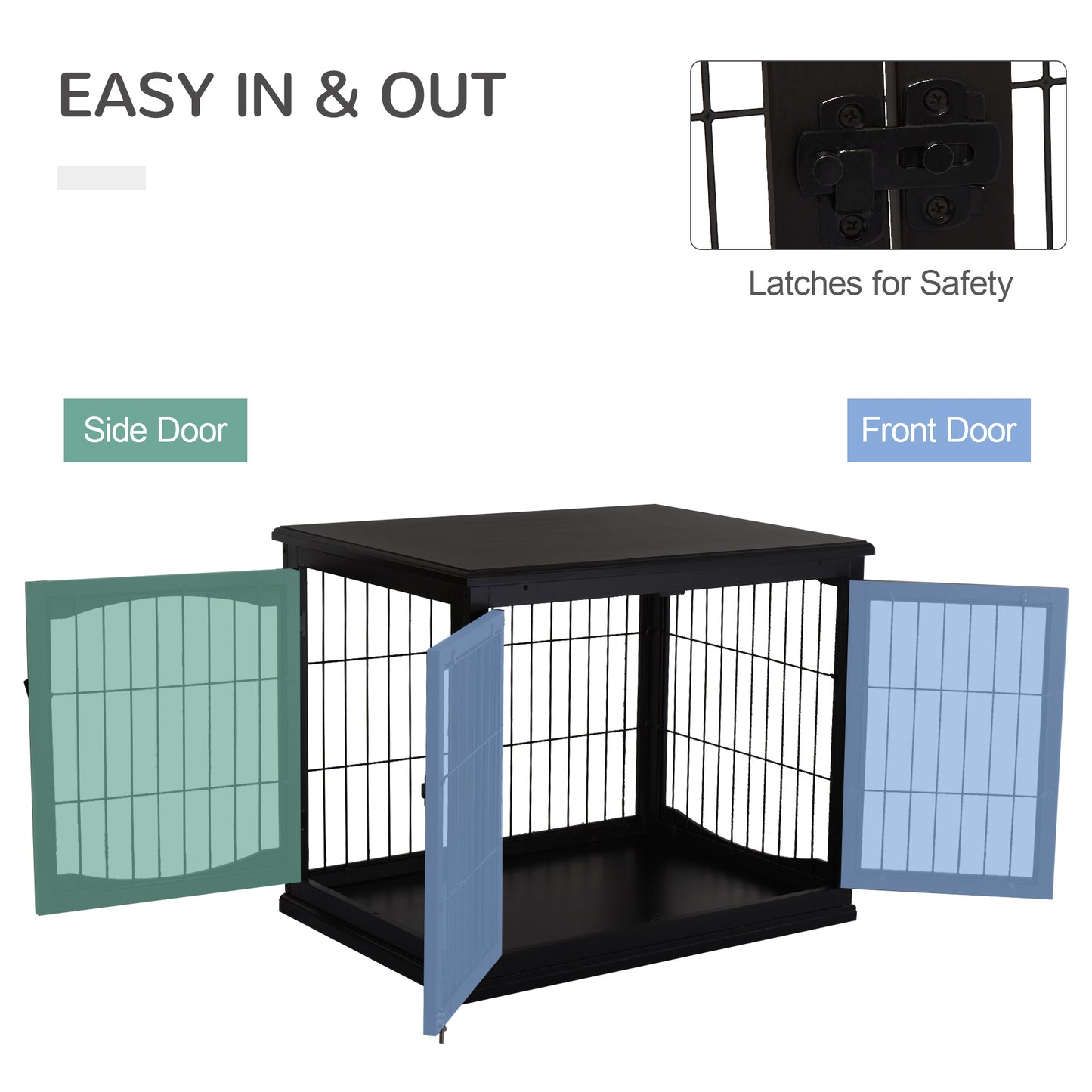 Cage chien table d'appoint 2 portes 26 pouces