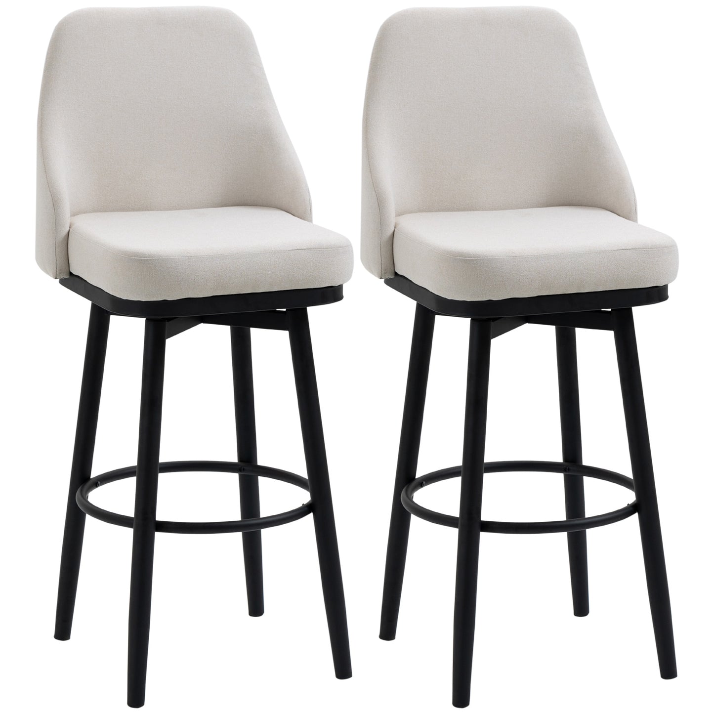 Tabourets de bar pivotants ensemble de 2 extra hauts