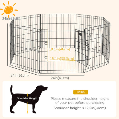 Parc d'exercice pliable pour animaux 8 panneaux