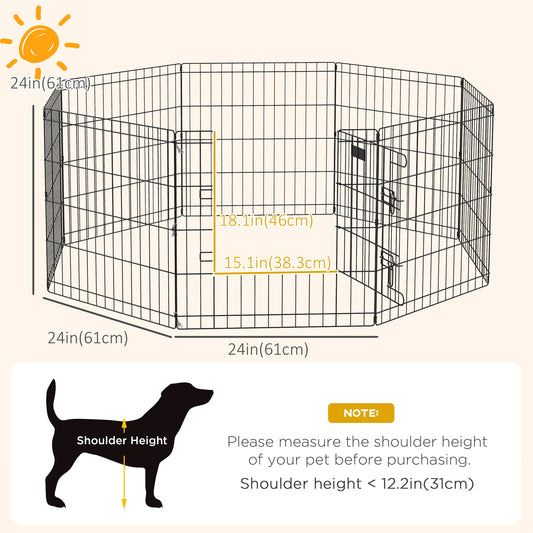 Parc d'exercice pliable pour animaux 8 panneaux