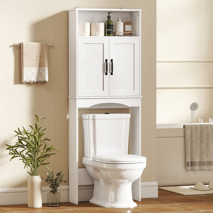 Meuble de rangement autoportant au-dessus des toilettes