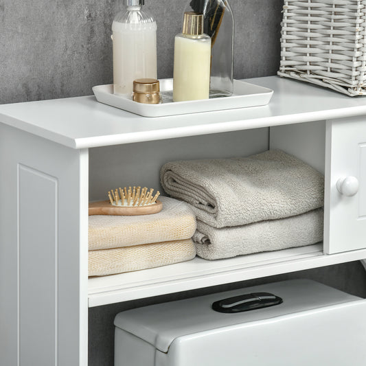 Meuble de rangement au-dessus des toilettes en bois