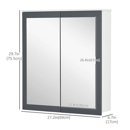 Armoire à pharmacie murale avec miroir double portes