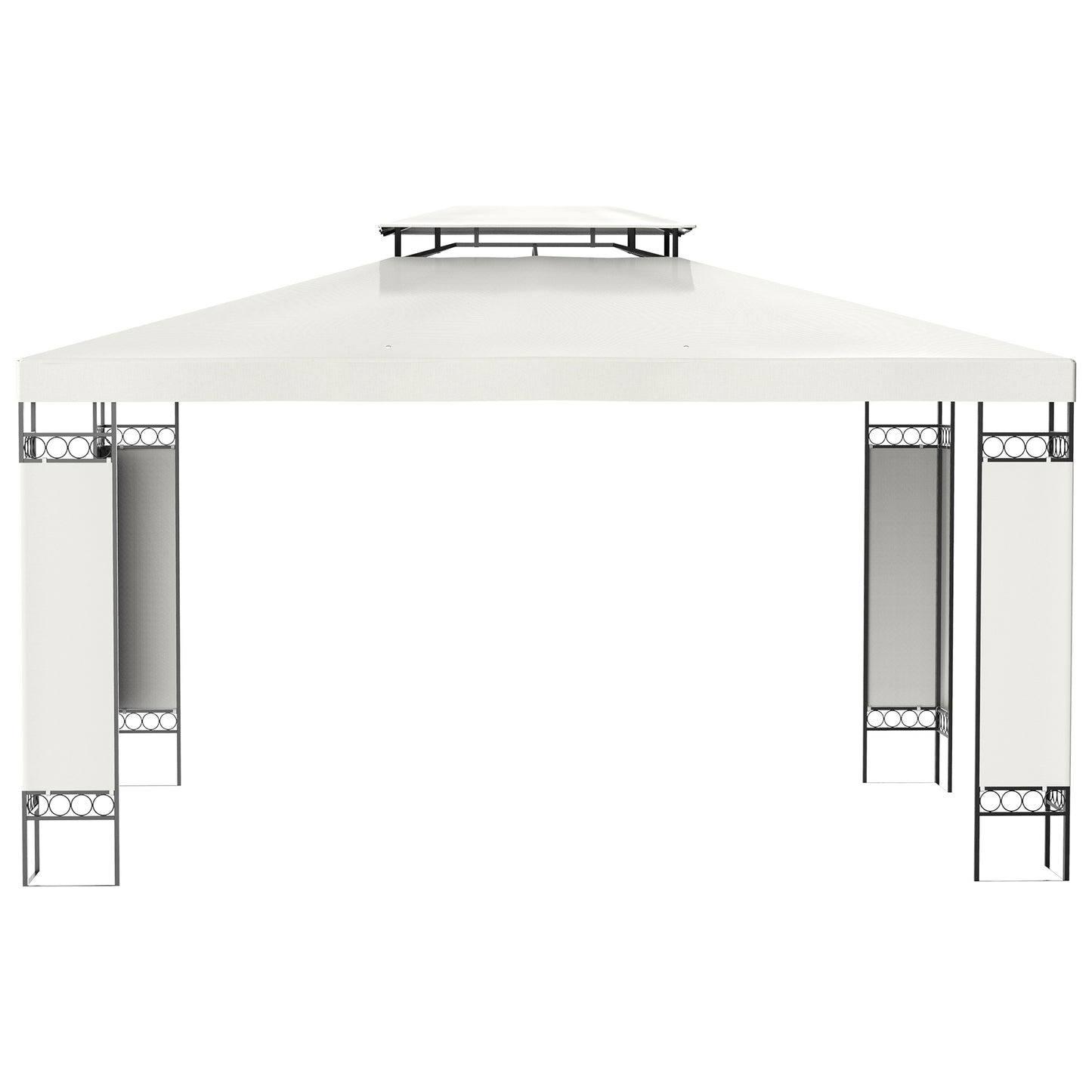 Gazebo extérieur double toit 305 x 396 cm