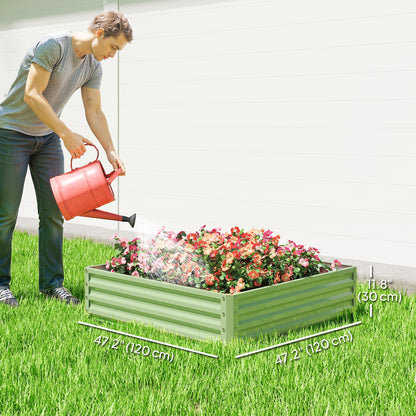Jardinière surélevée acier galvanisé 120x120x30cm