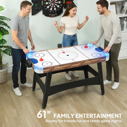 Table de air hockey arcade avec tableau DEL 155 cm