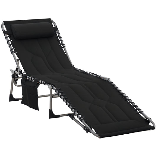 Chaise longue pliante extérieure dossier ajustable 5 positions