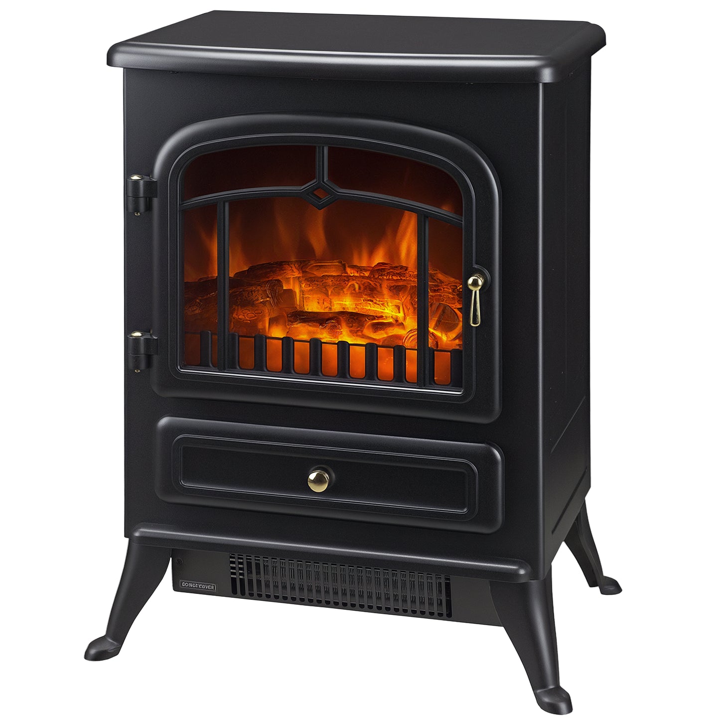 Foyer électrique sur pied effet flamme bois 750/1500W