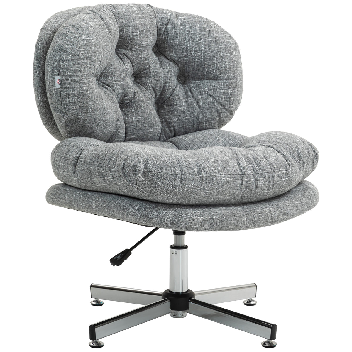 Chaise de bureau sans accoudoirs siège large rembourré