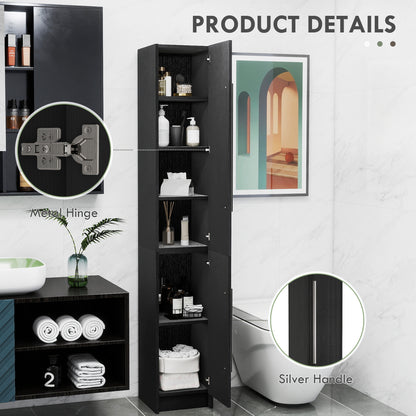 Armoire de salle de bain haute avec tablettes ajustables
