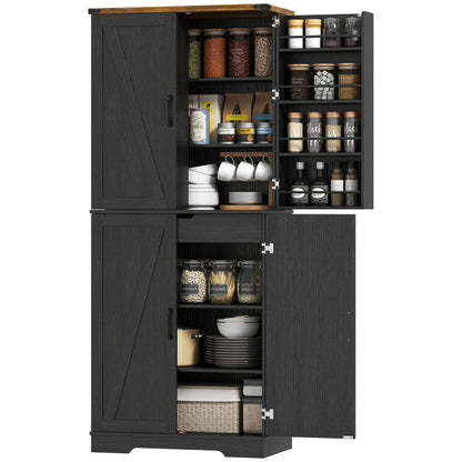 Armoire de cuisine style champêtre 182 cm