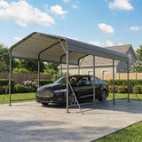 Abri auto métal robuste 10 x 15 pi toit gable