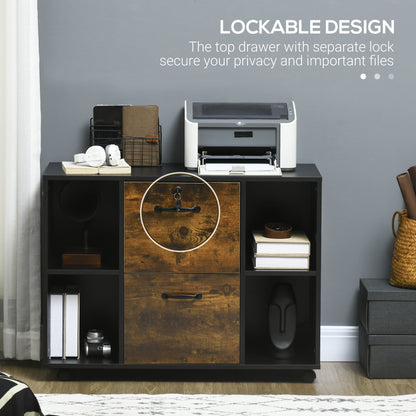 Caisson de bureau mobile et verrouillable