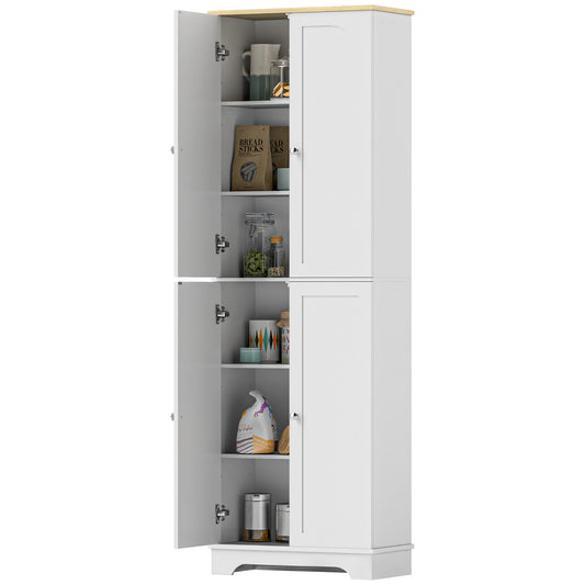 Armoire-garde-manger haute 4 portes avec tablettes ajustables