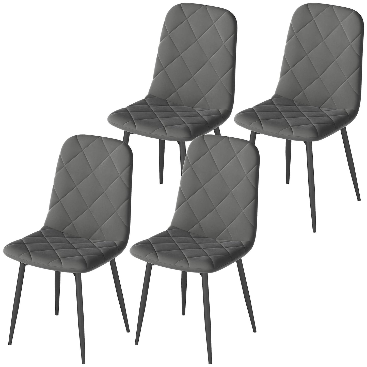 Chaises de salle à manger rembourrées ensemble de 4