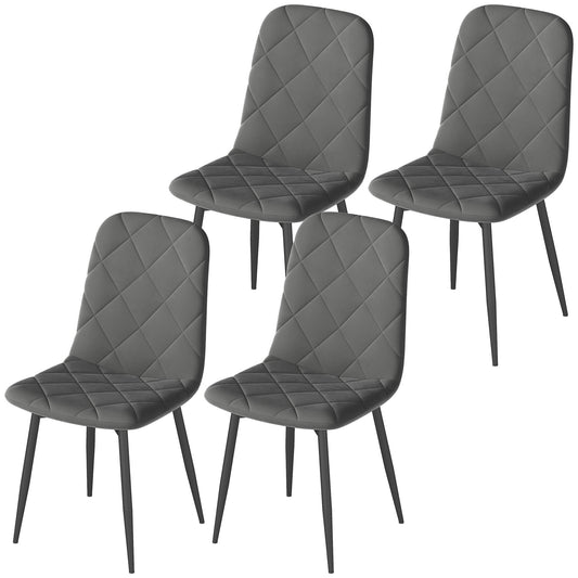 Chaises de salle à manger rembourrées ensemble de 4