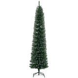 Sapin de Noël crayon enneigé 180 cm