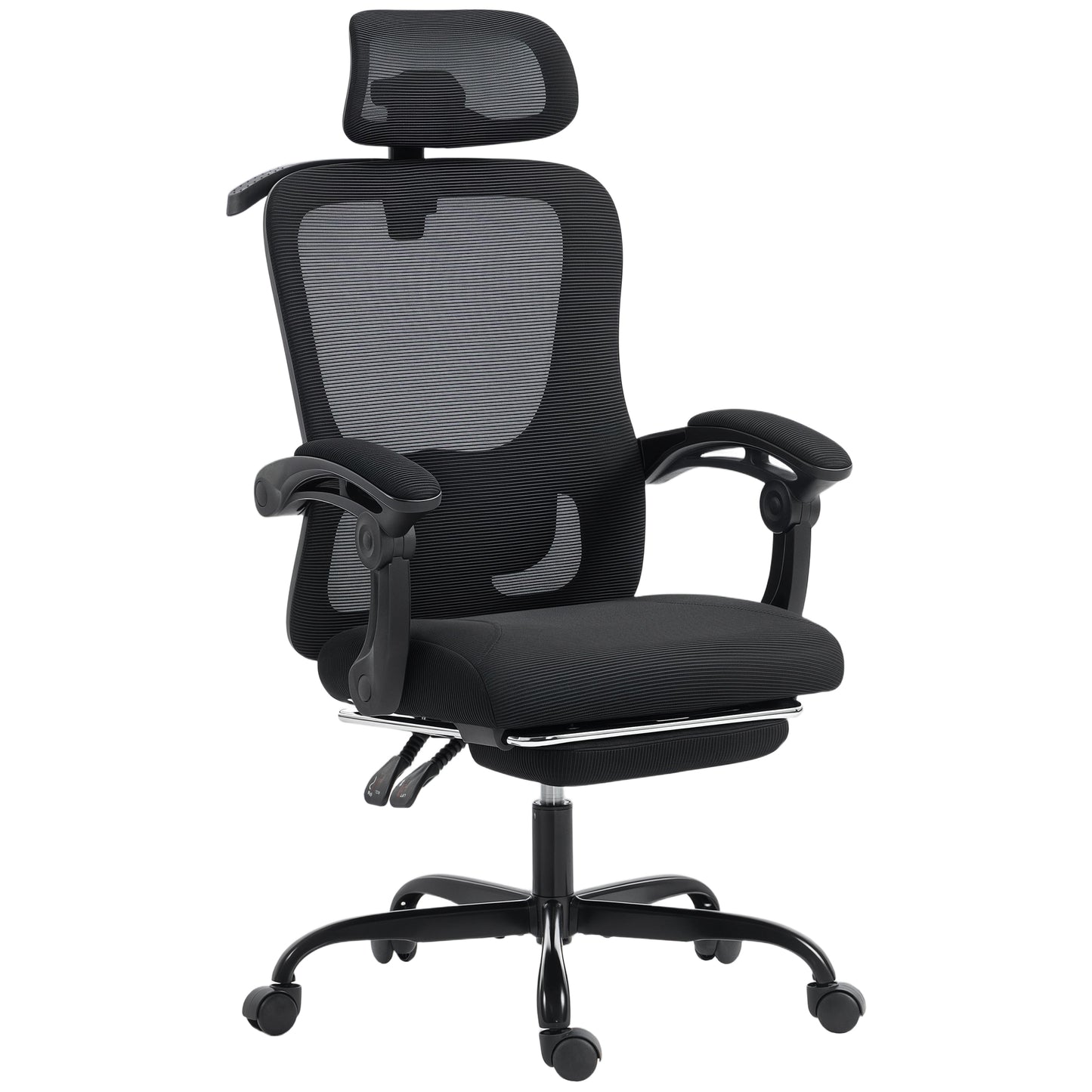 Chaise de bureau ergonomique maille avec appui-tête réglable