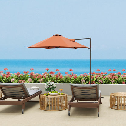 Parasol déporté cantilever 8,5 pieds avec base