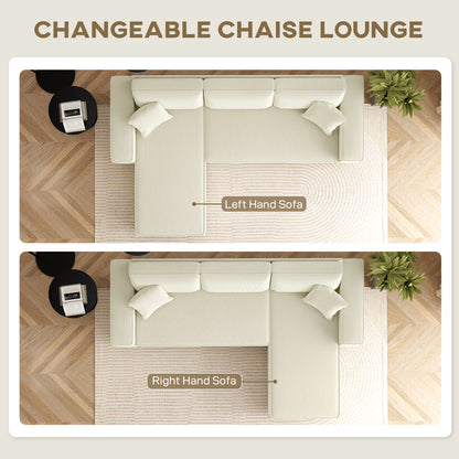 Divan d'angle en velours côtelé avec chaise réversible