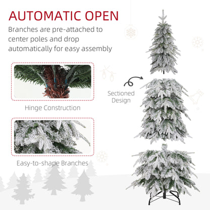 Sapin de Noël artificiel effilé enneigé 1,8 m